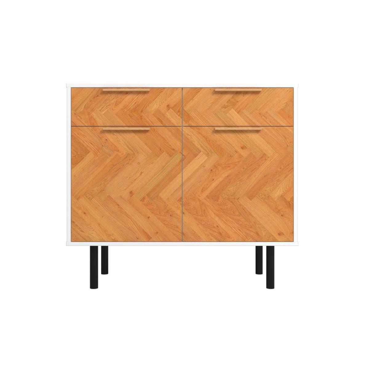 Dallas - Oak Parquet Sideboard - White – image 3