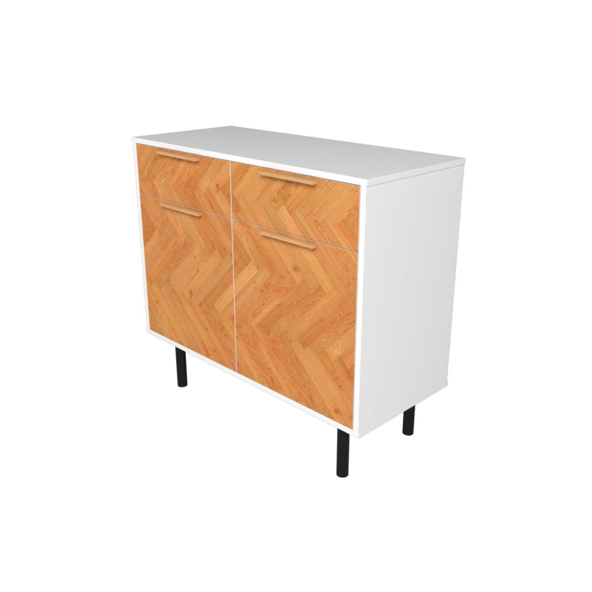 Dallas - Oak Parquet Sideboard - White – image 5