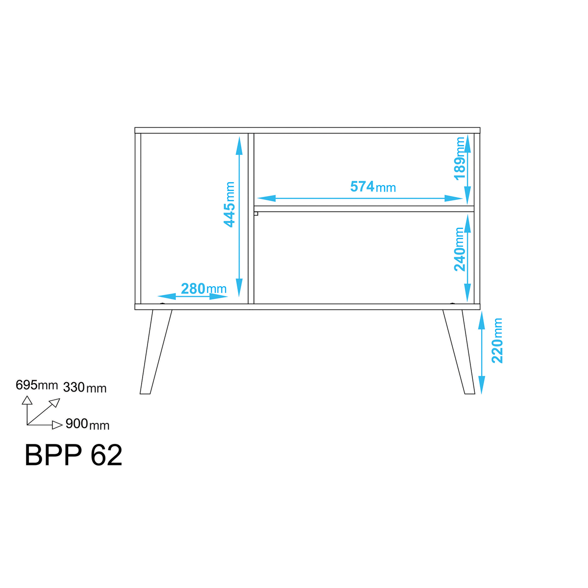 Savannah White Sideboard - 90cm – image 2