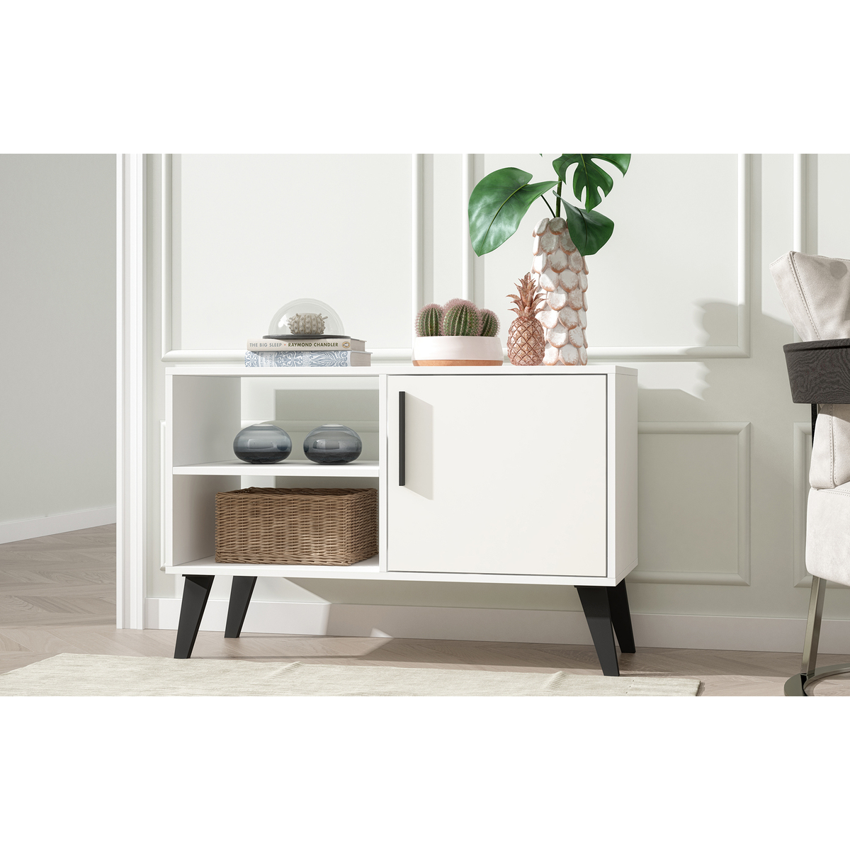 Aspen White Sideboard and TV Unit - 1 Door – image 2