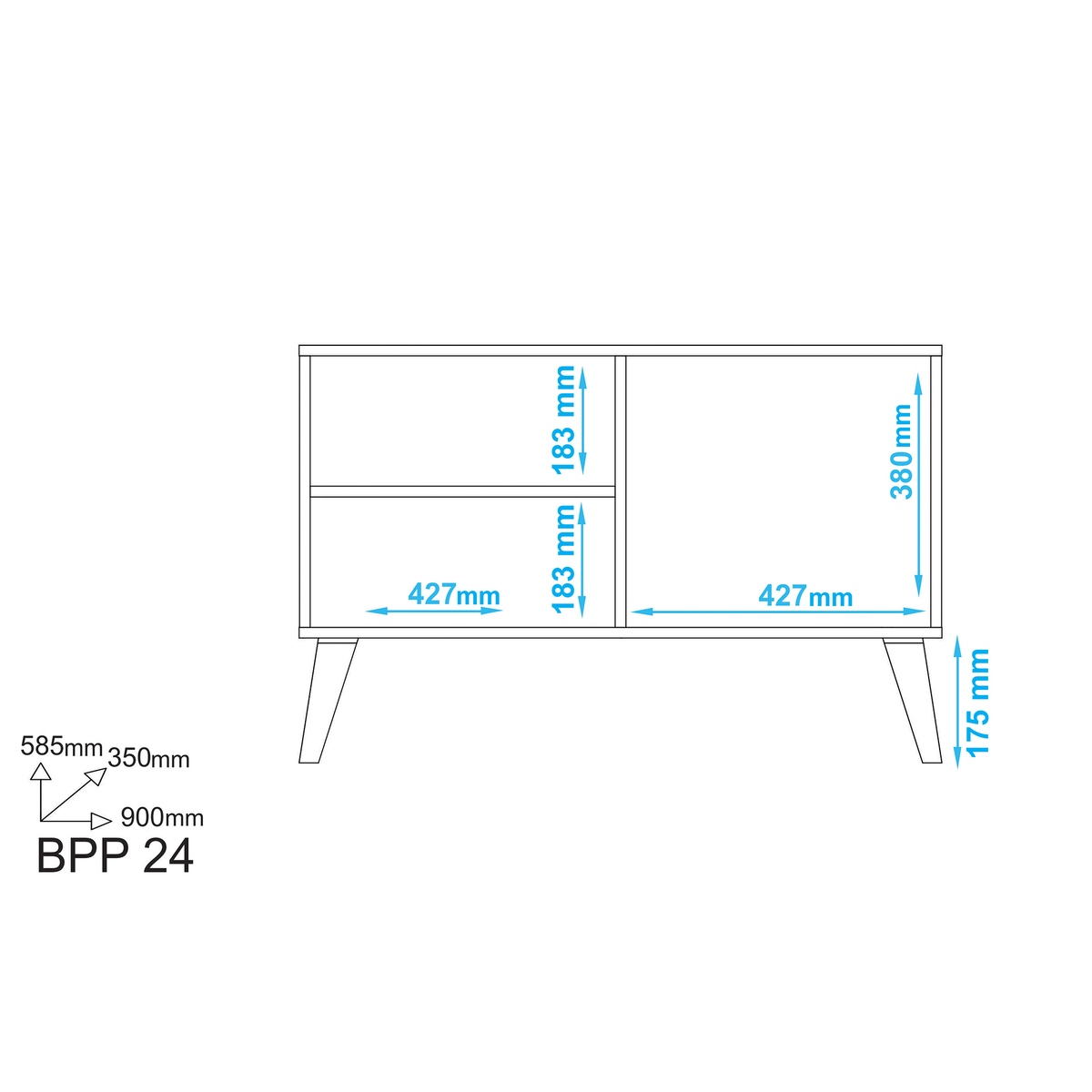 Aspen White Sideboard and TV Unit - 1 Door – image 5