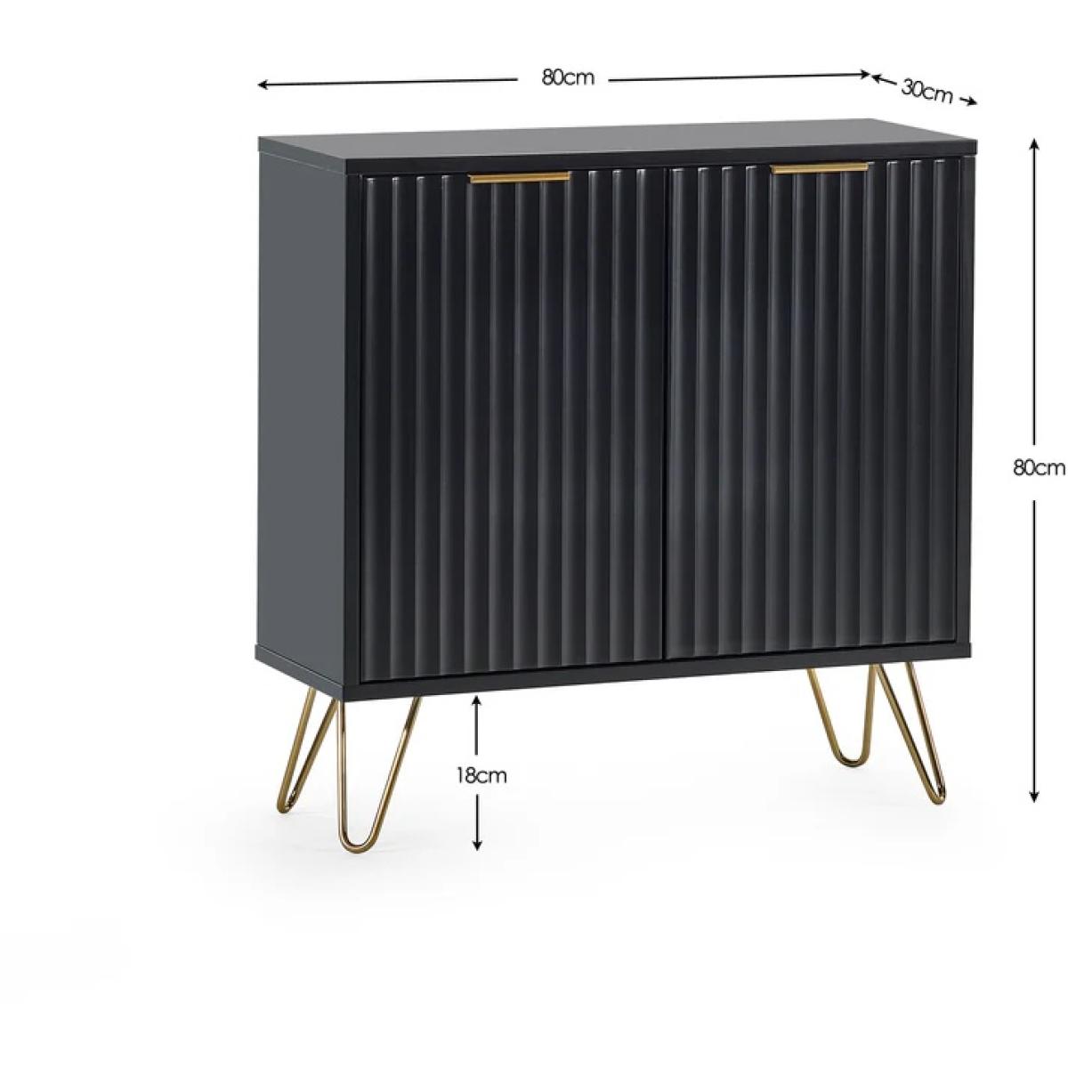 Julian Bowen Murano Compact Sideboard - Matt Black – image 5