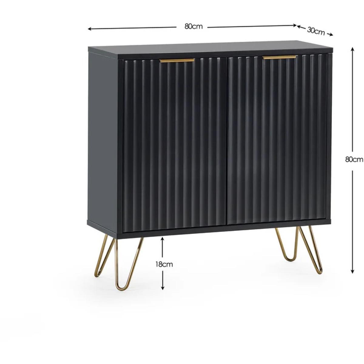 Julian Bowen Murano Compact Sideboard - Matt Black – image 9