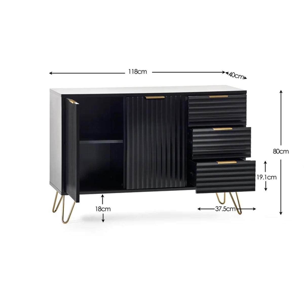 Julian Bowen Murano Large Sideboard - Matt Black In MattBlack – image 7