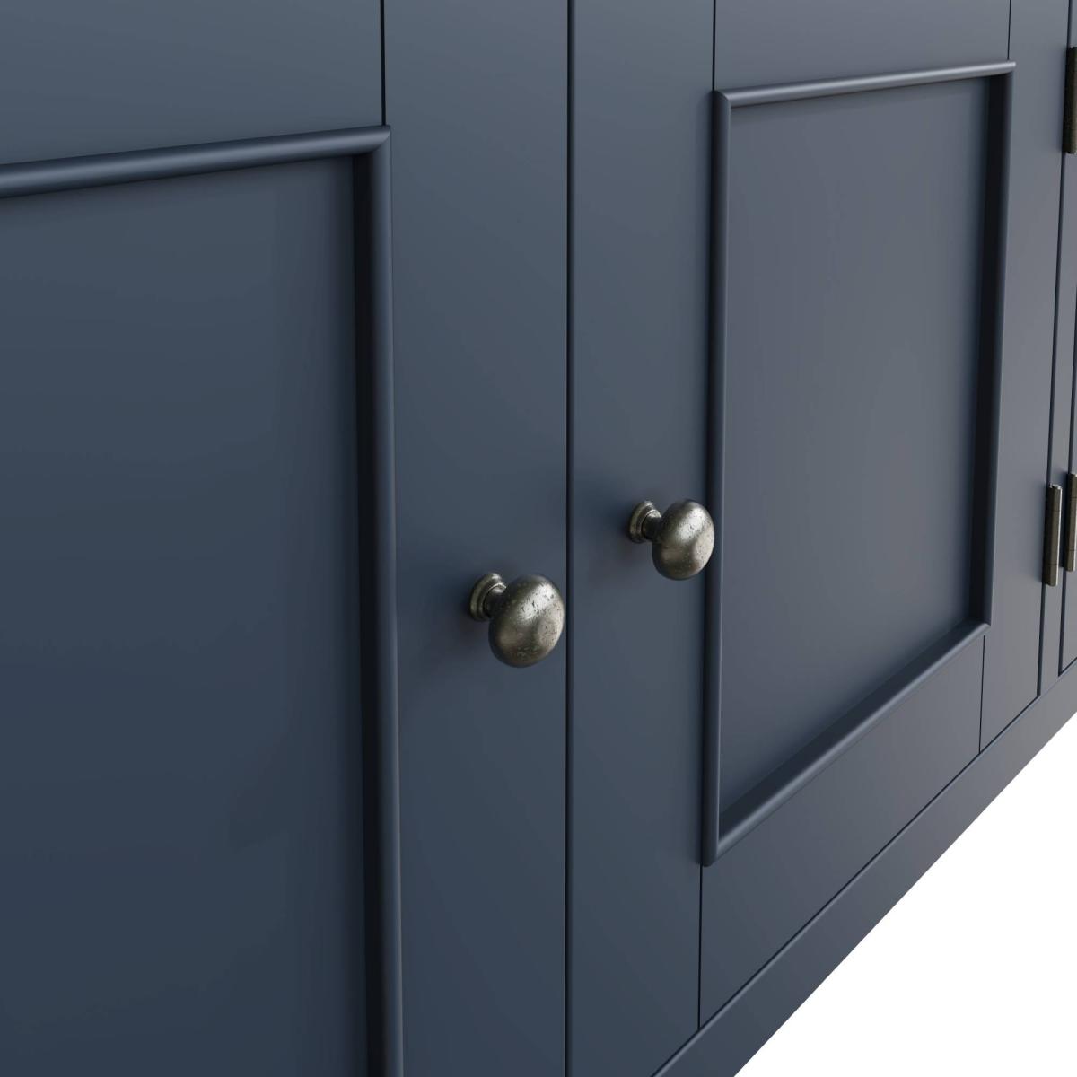 Downtown Hexham Painted Blue 4 Door Sideboard – image 5