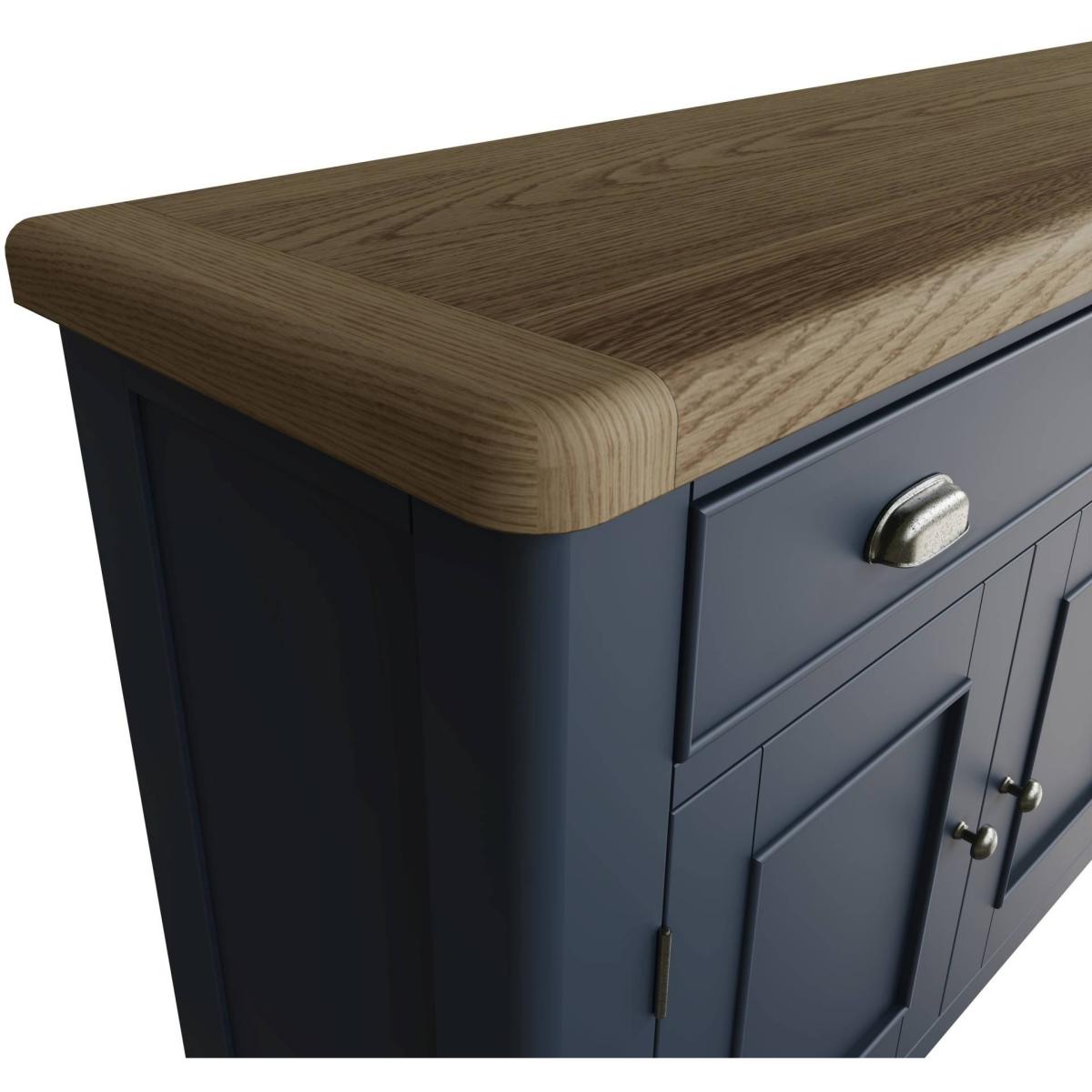 Downtown Hexham Painted Blue 4 Door Sideboard – image 7