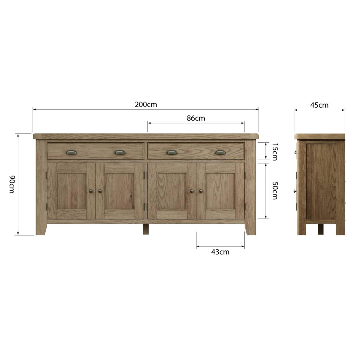 Hexham 4 Door Sideboard – image 9