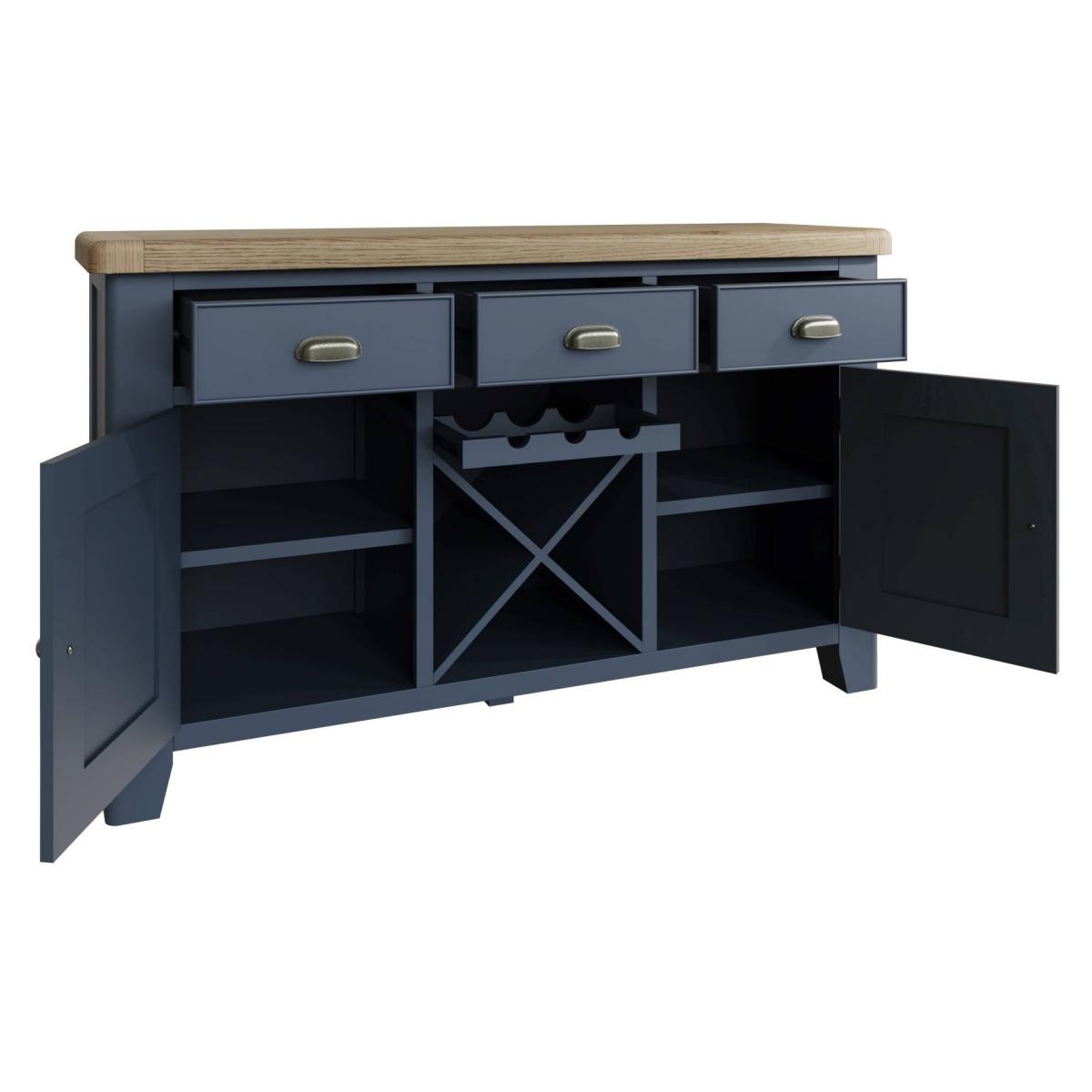 Hexham Painted Blue Large Sideboard – image 3