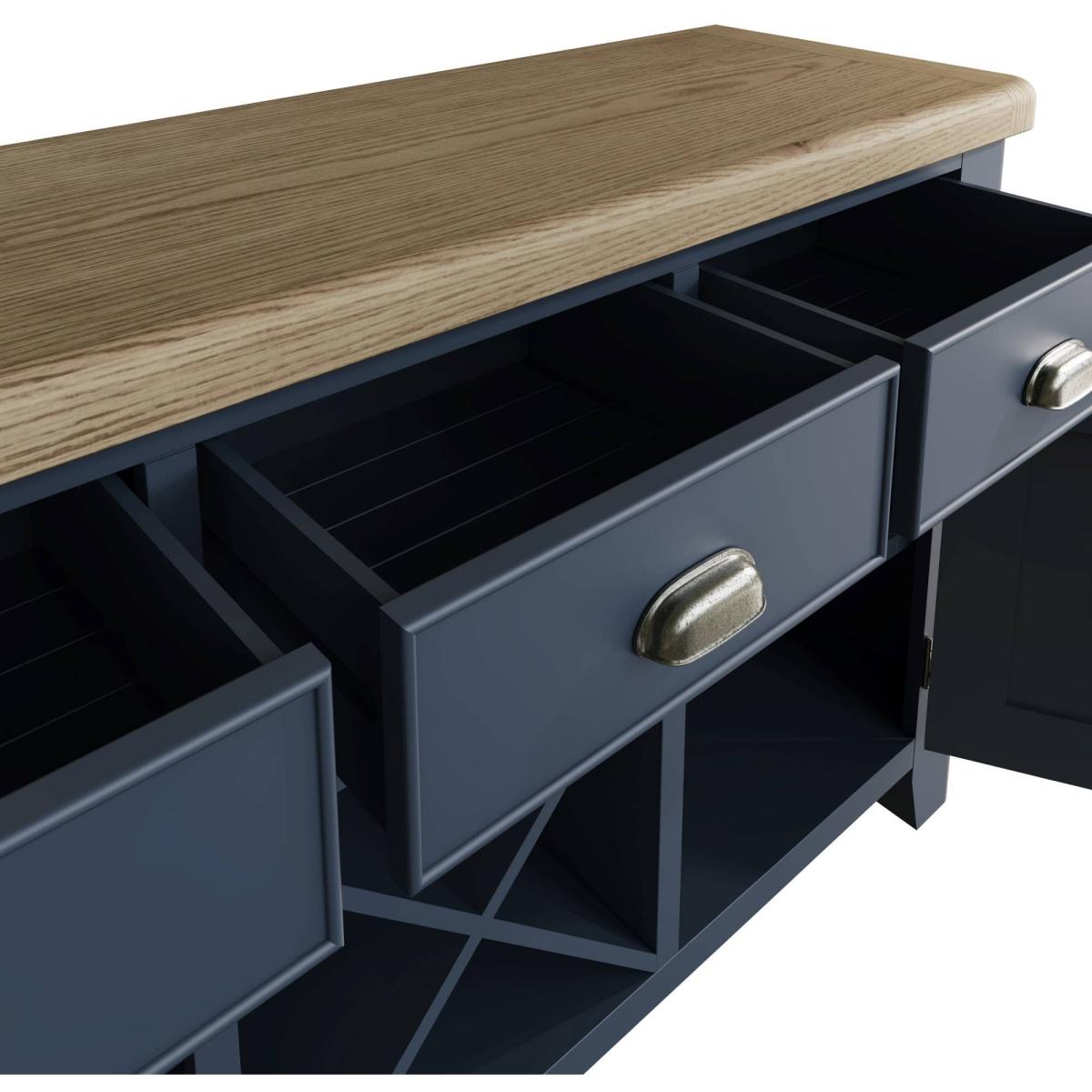Hexham Painted Blue Large Sideboard – image 5