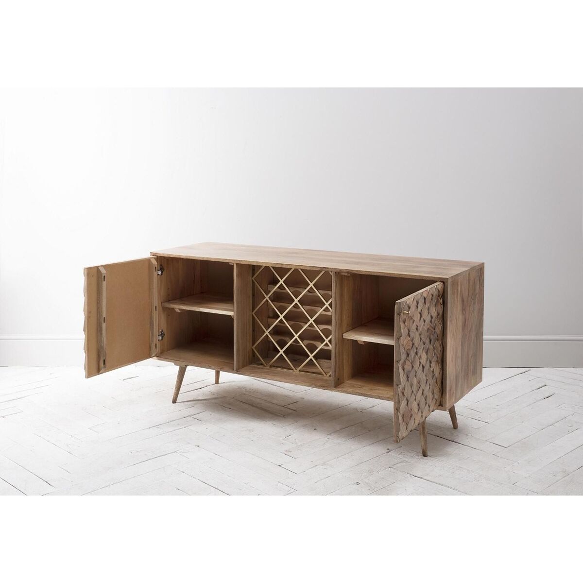 Margaery Mango Wood Sideboard With Bottle Rack – image 2