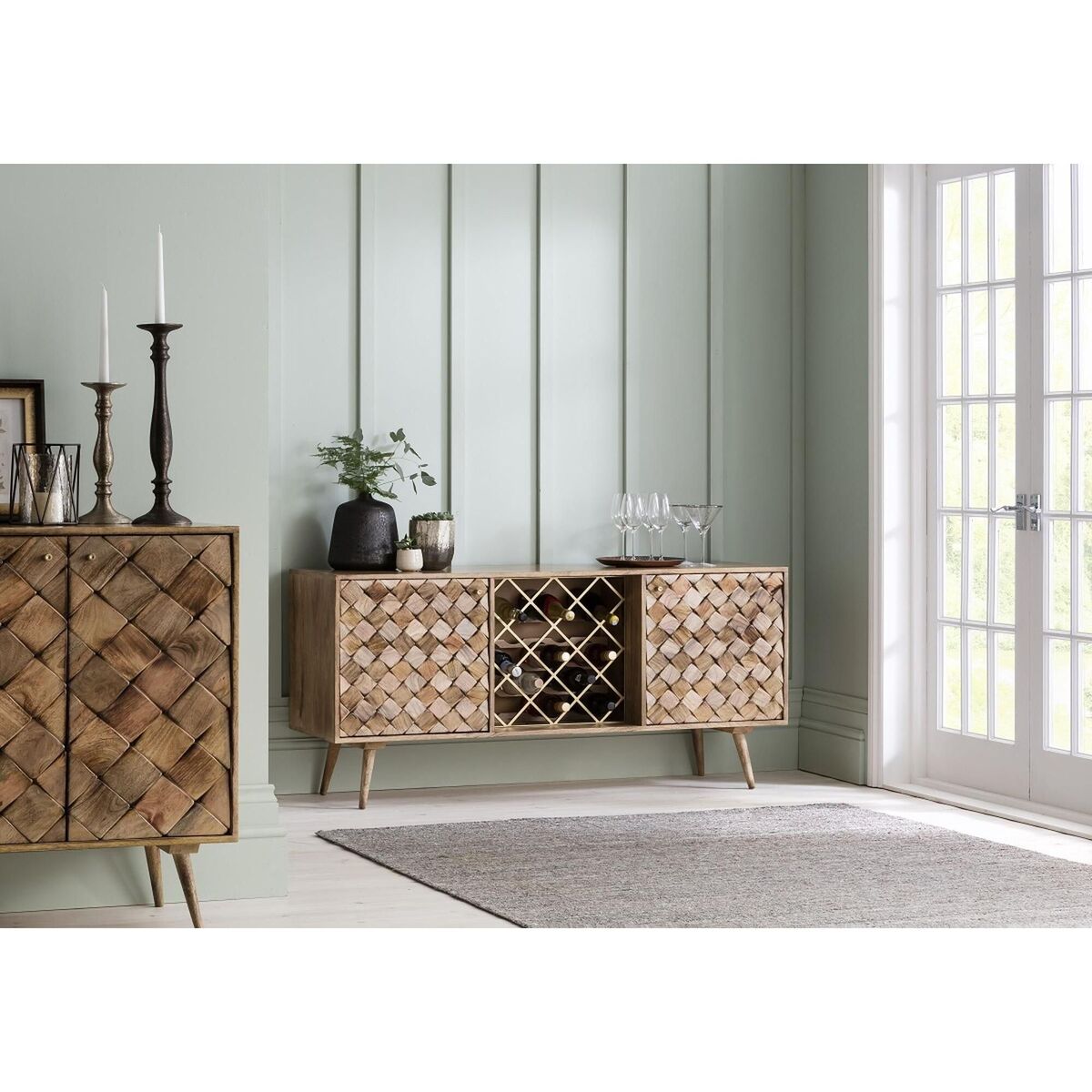 Margaery Mango Wood Sideboard With Bottle Rack – image 6
