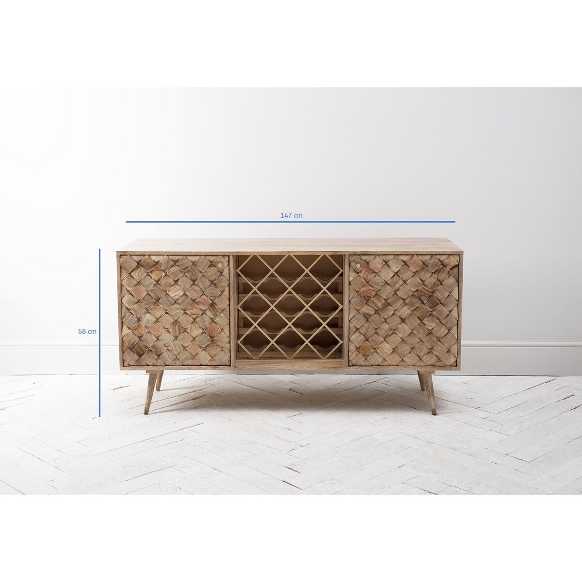 Margaery Mango Wood Sideboard With Bottle Rack – image 8