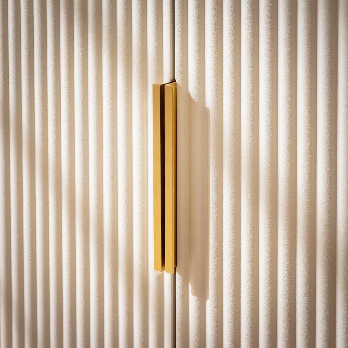 Large Mid Century Modern Sideboard Buffet Cabinet Cream Gold 180cm x 40cm – image 4