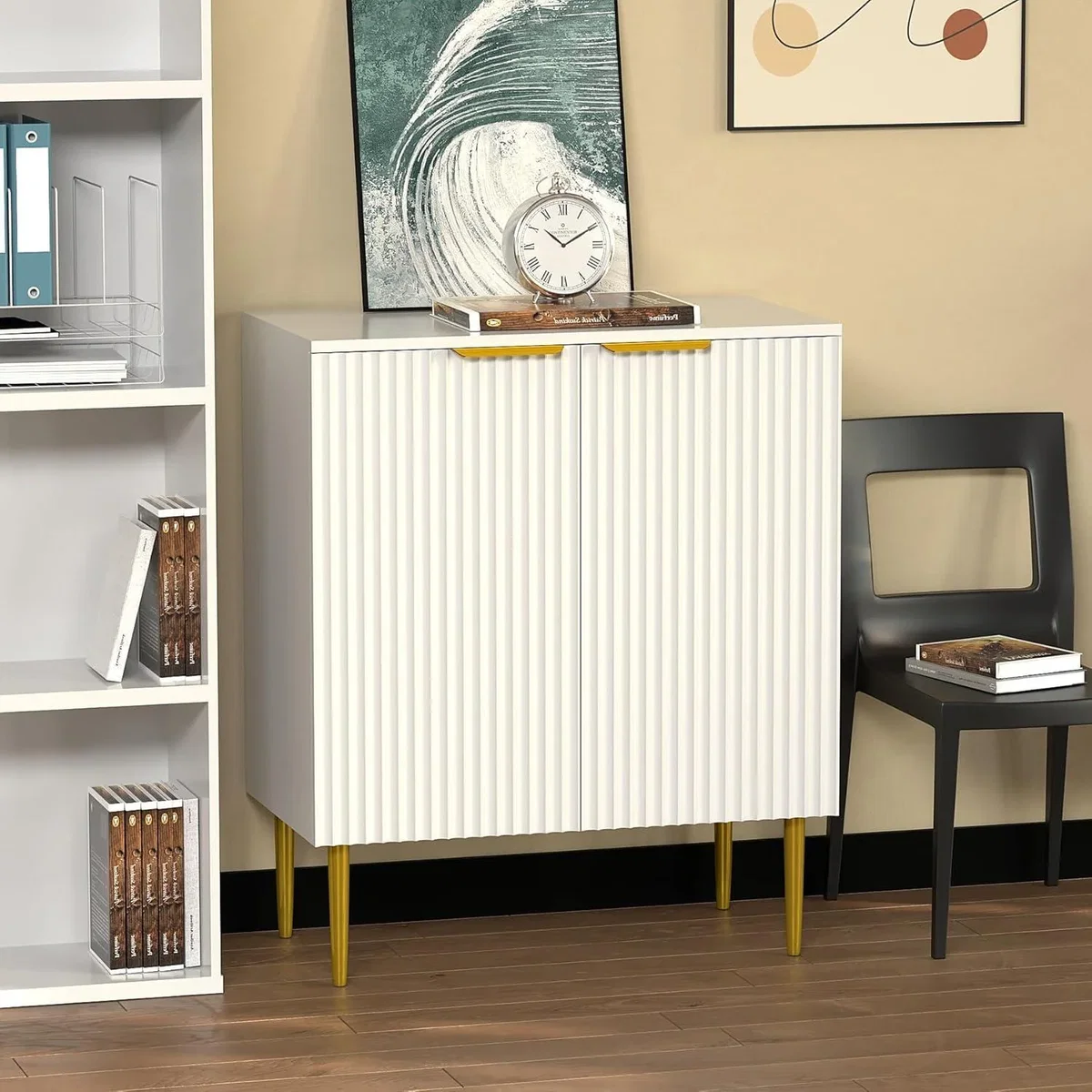 Sideboard Cupboard - White/Gold – image 1