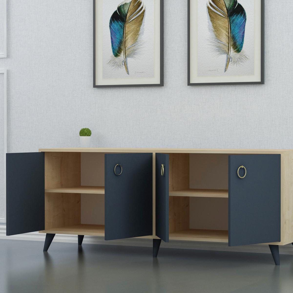 Silver Sideboard Anthracite Oak - Anthracite – image 2