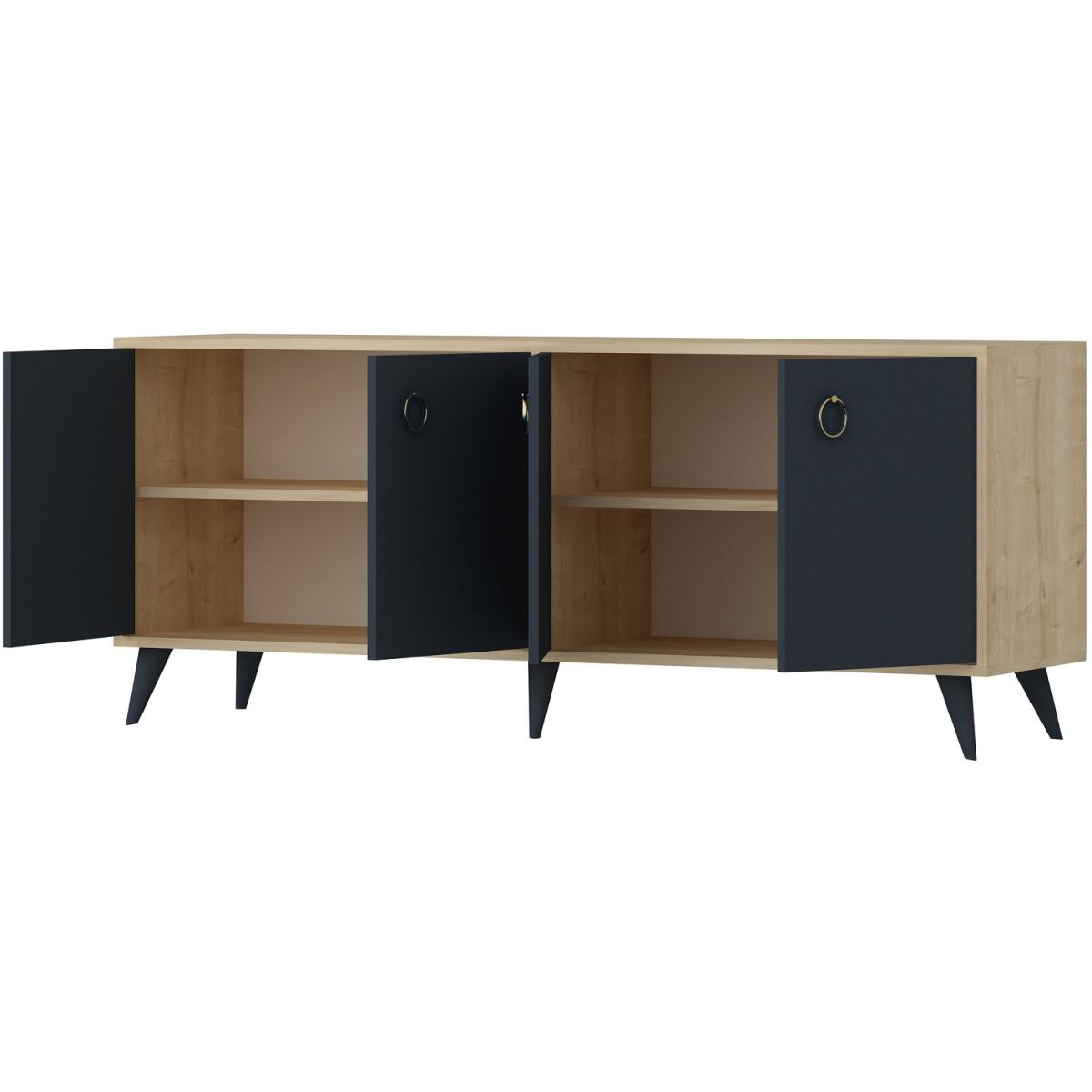 Silver Sideboard Anthracite Oak - Anthracite – image 4