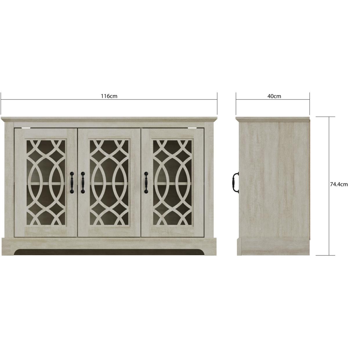Amelie 3 Door Sideboard - Dusty Grey Oak – image 7