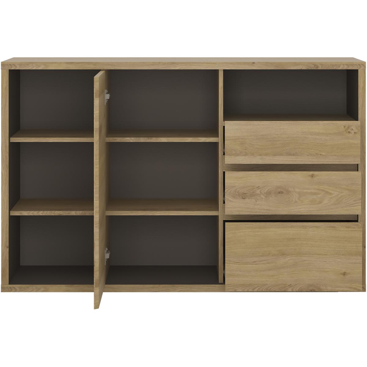 Levenwick One Door Three Drawer Sideboard - Shetland Oak – image 3