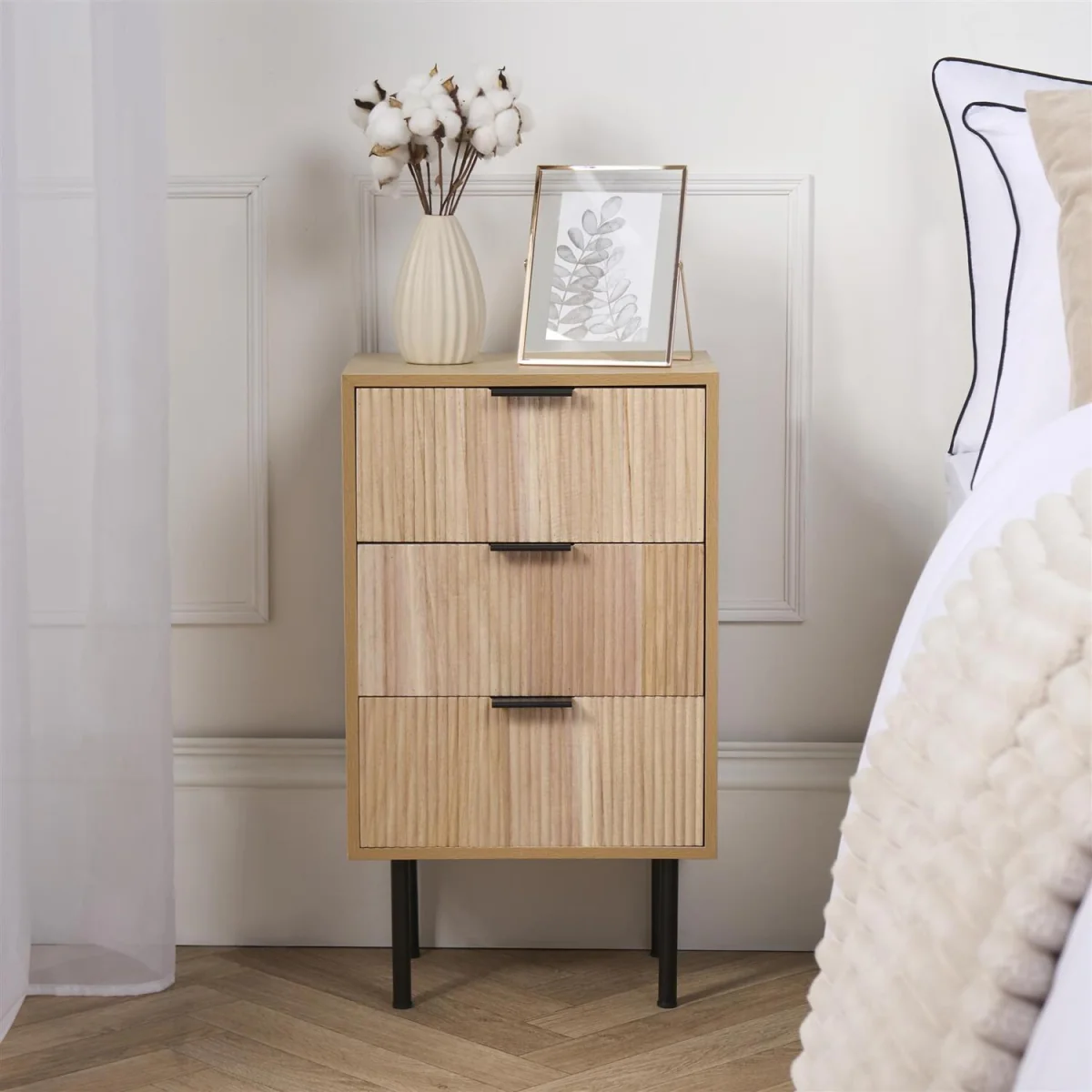 Ribbed Sideboard - Light Wood / 29cm – image 2