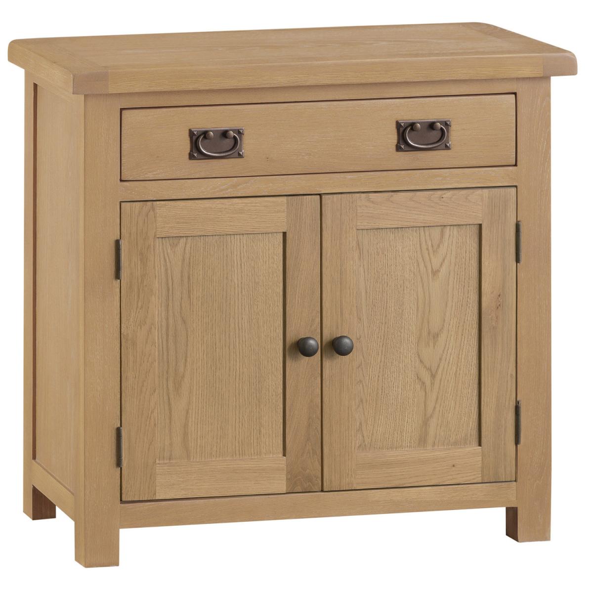 Bisbrooke Country Small 2 Door 1 Drawer Sideboard - Medium Oak – image 2