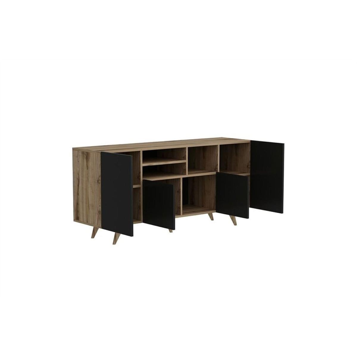 Sansa Modern Sideboard - Oak & Black – image 5