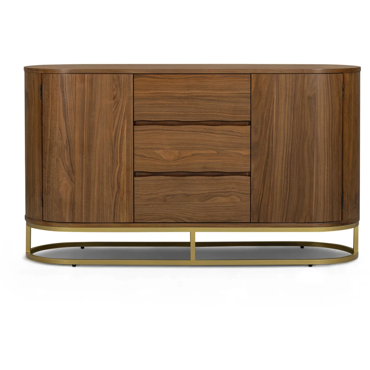 Walnut Veneer Sideboard with Live Edge Fronts - Natural – image 6