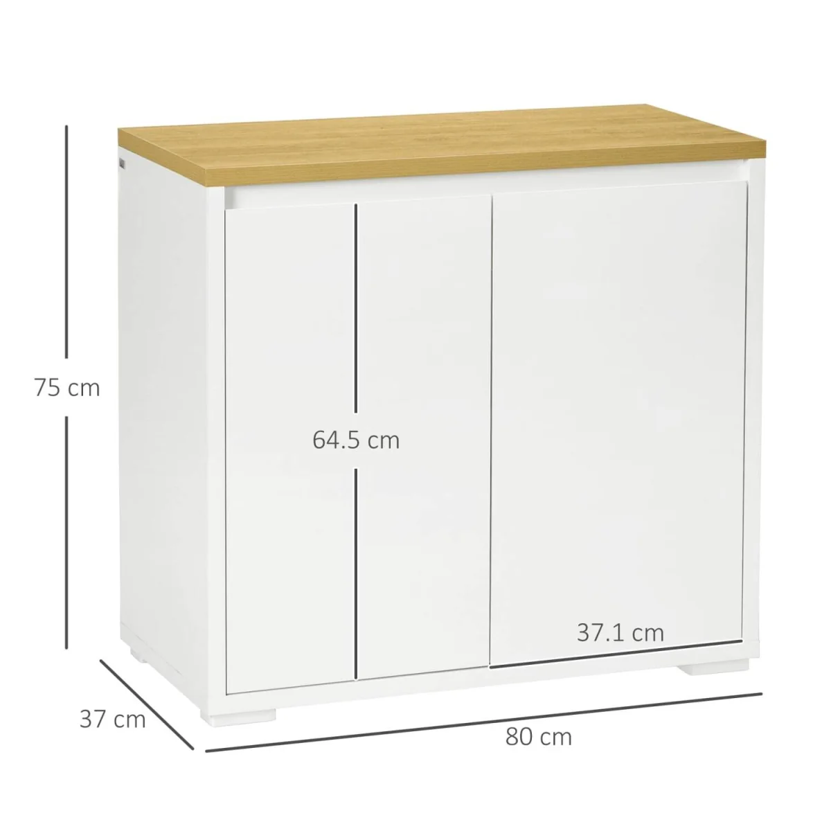 Nofi Fael Sideboard White and Natural - Double Doors – image 4