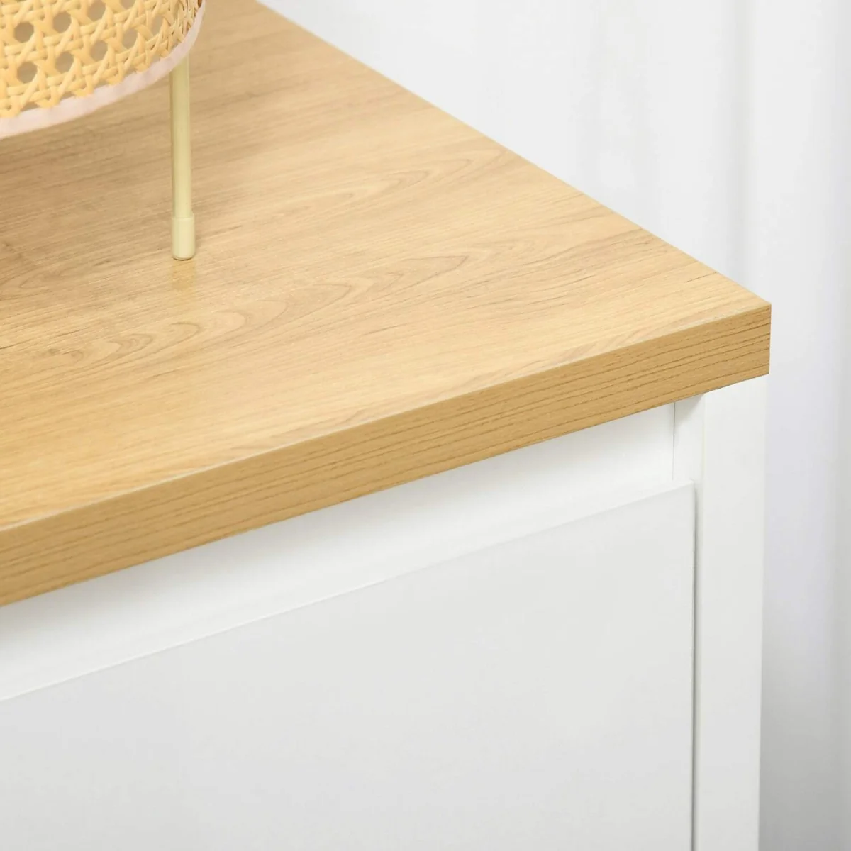 Nofi Fael Sideboard White and Natural - Double Doors – image 9