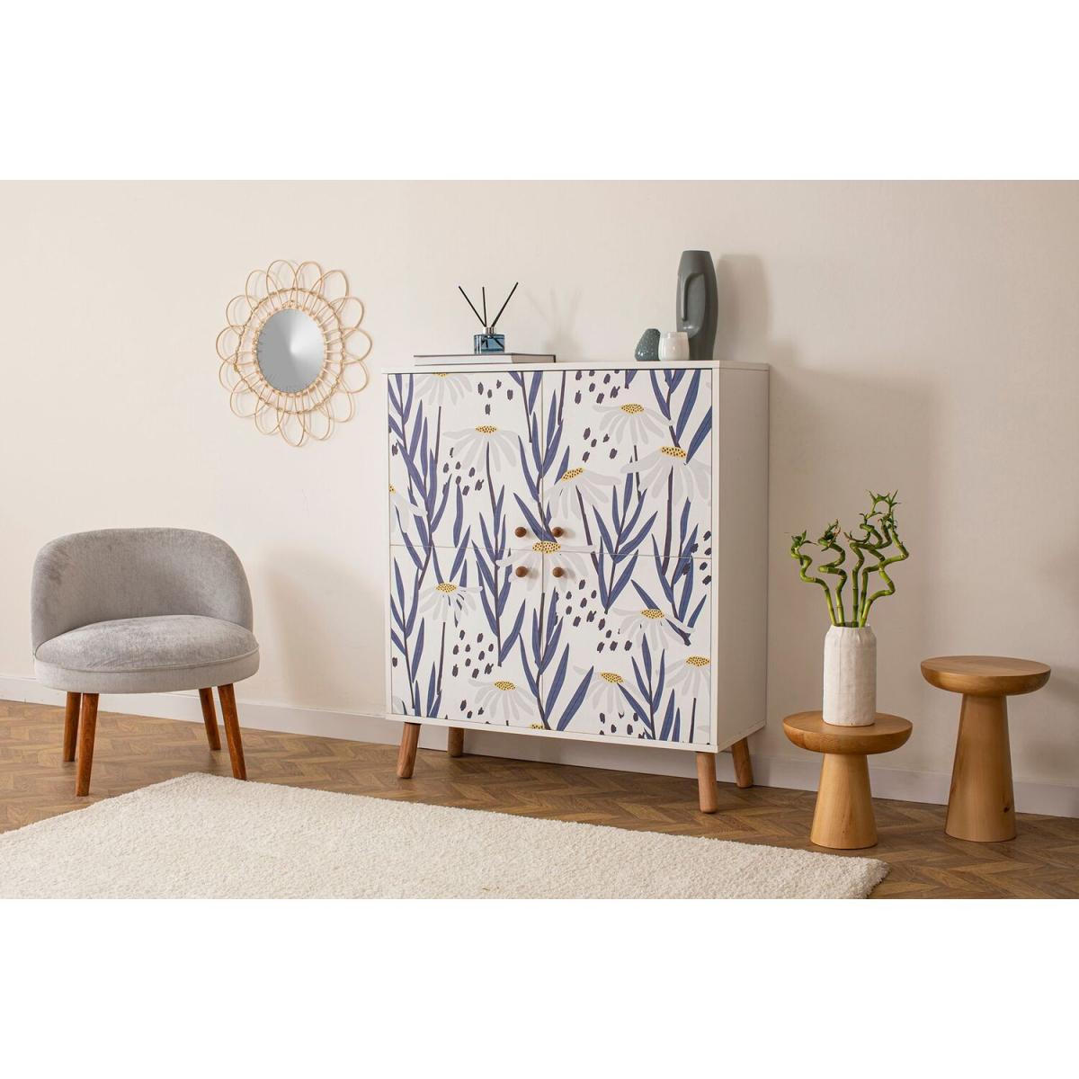 Daisy  Sideboard  Solid Wooden Legs - White – image 2