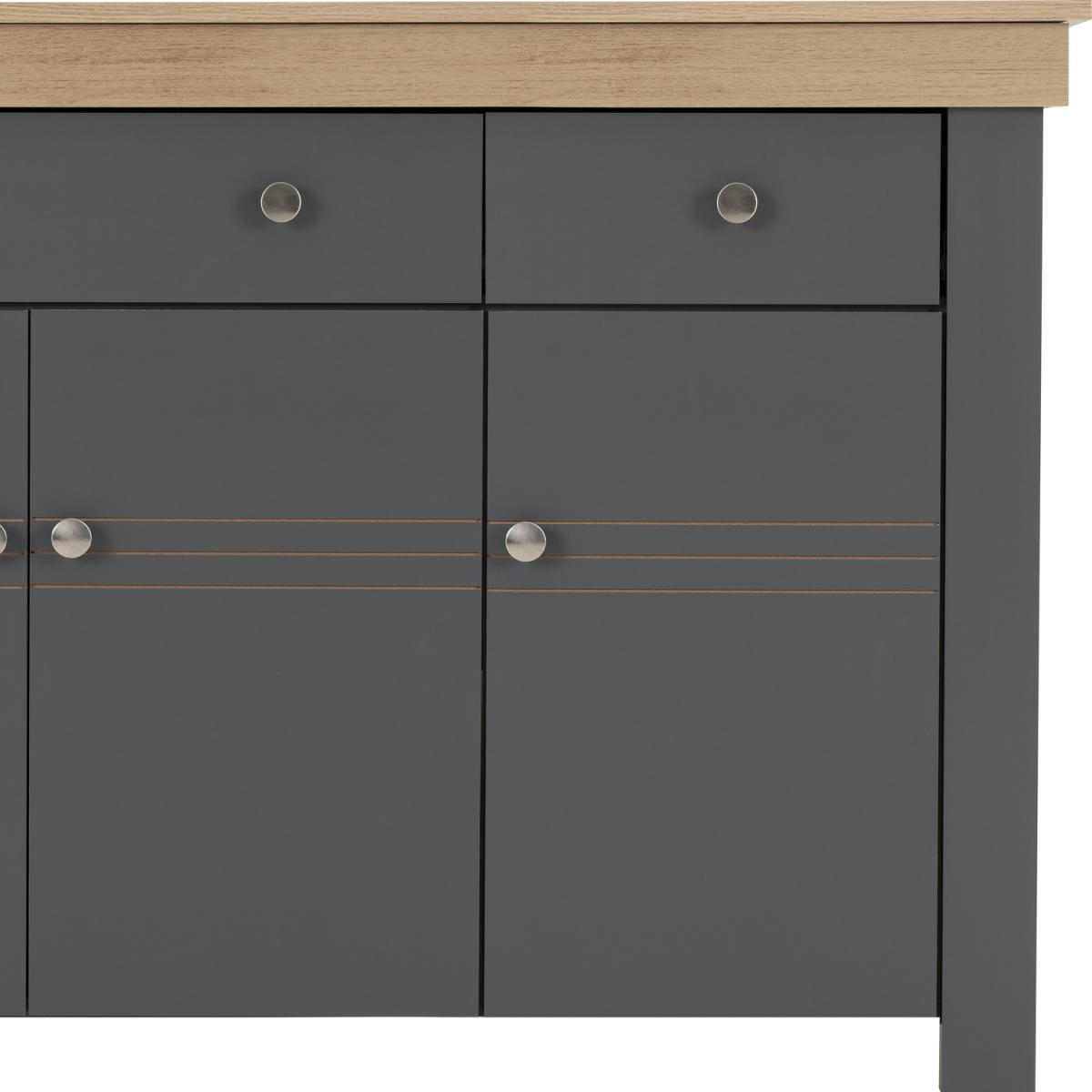Montreal 3 Door Sideboard - Grey Oak – image 2