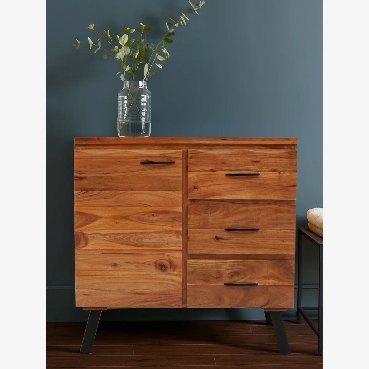 Nashik Small Acacia Sideboard - Brown