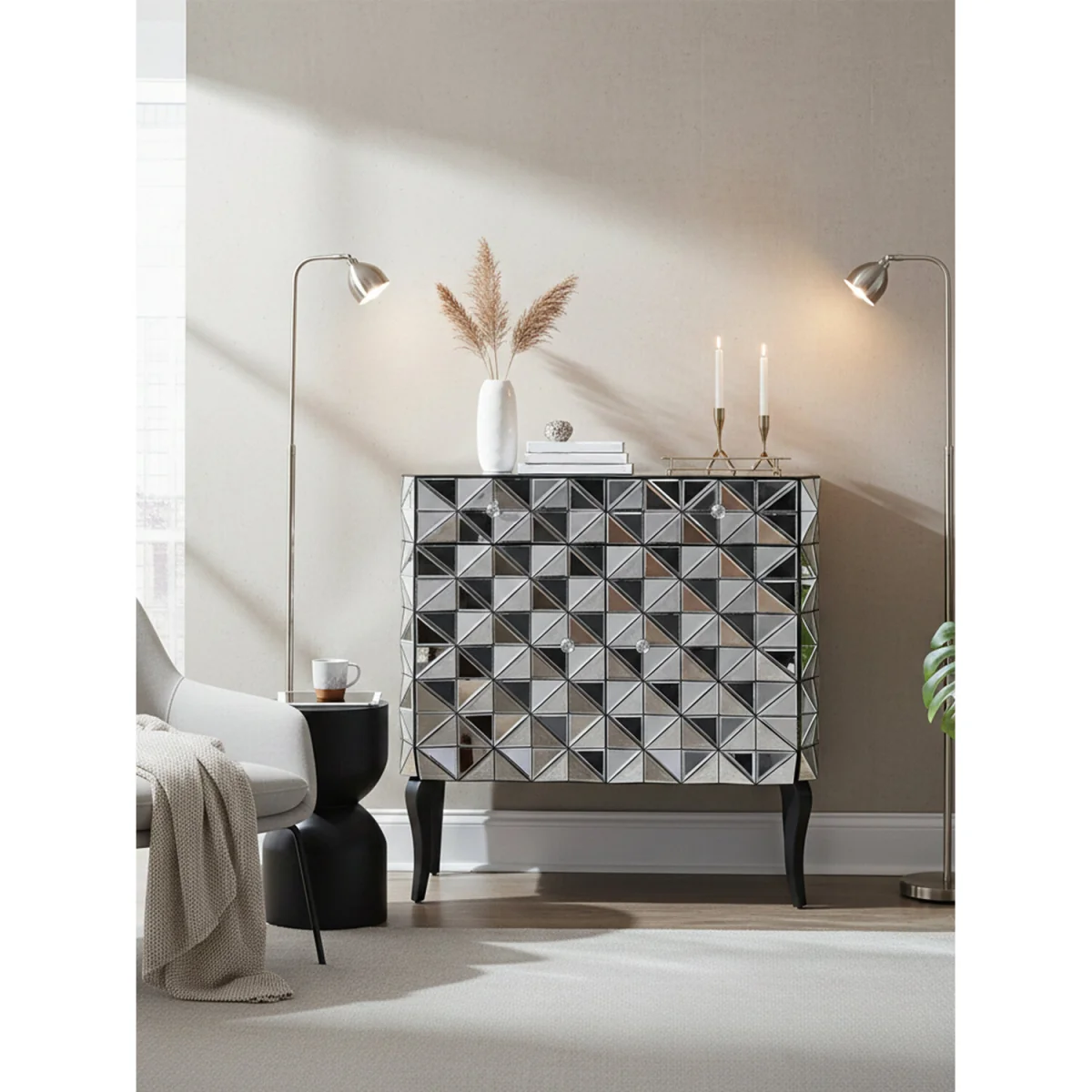 Soho 2 Door Silver Finish Sideboard – image 2