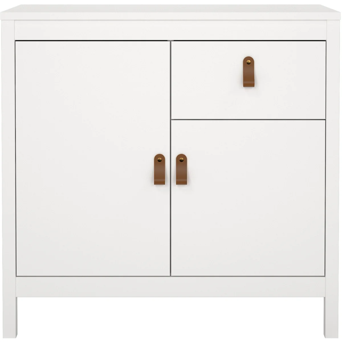 Barcelona Sideboard 2 Doors 1 Drawer in White - White – image 3