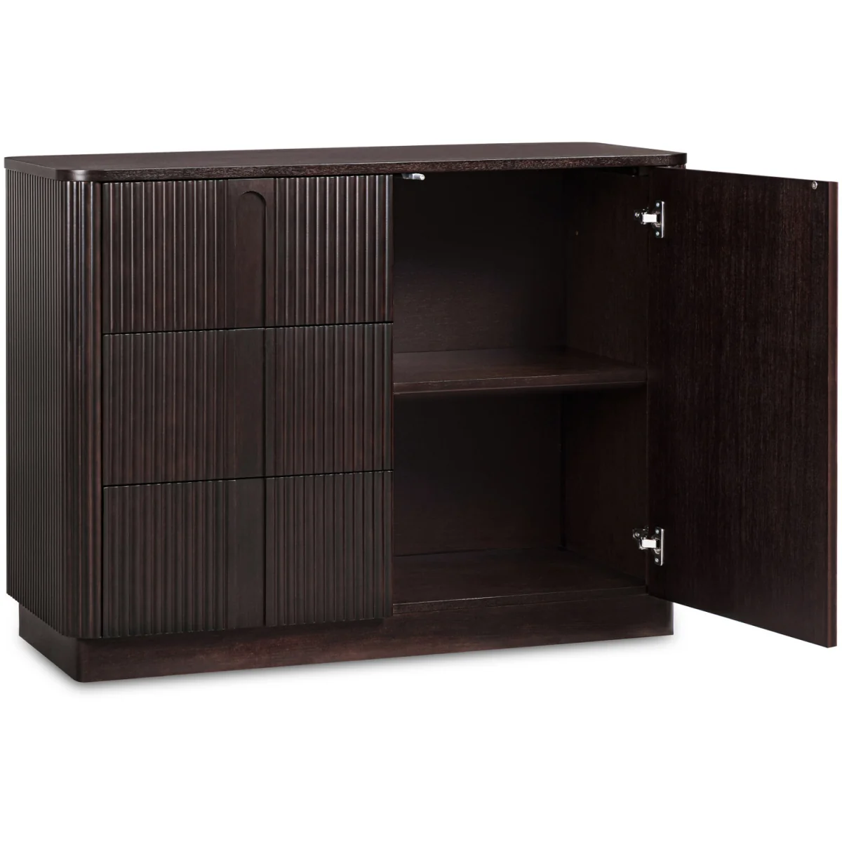 Sideboard Cabinet with 3 Drawers and Door Storage - Black – image 6