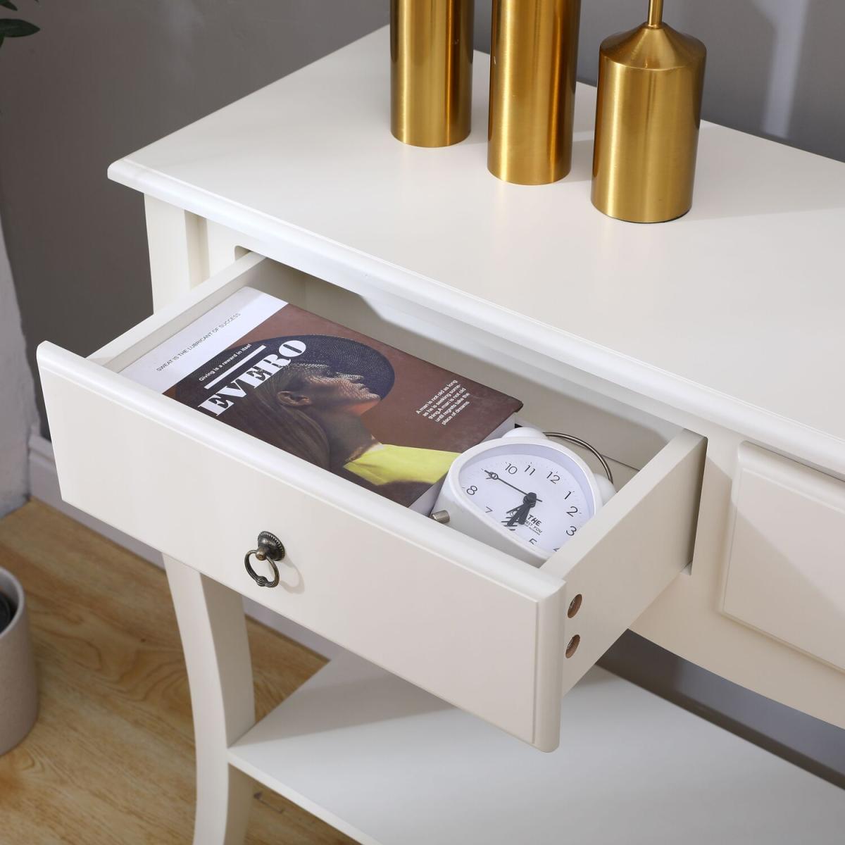HMD Living Room Furniture Range,MDF Chic Style,TV Unit,Side Table,Sideboard - White / 18kg – image 2