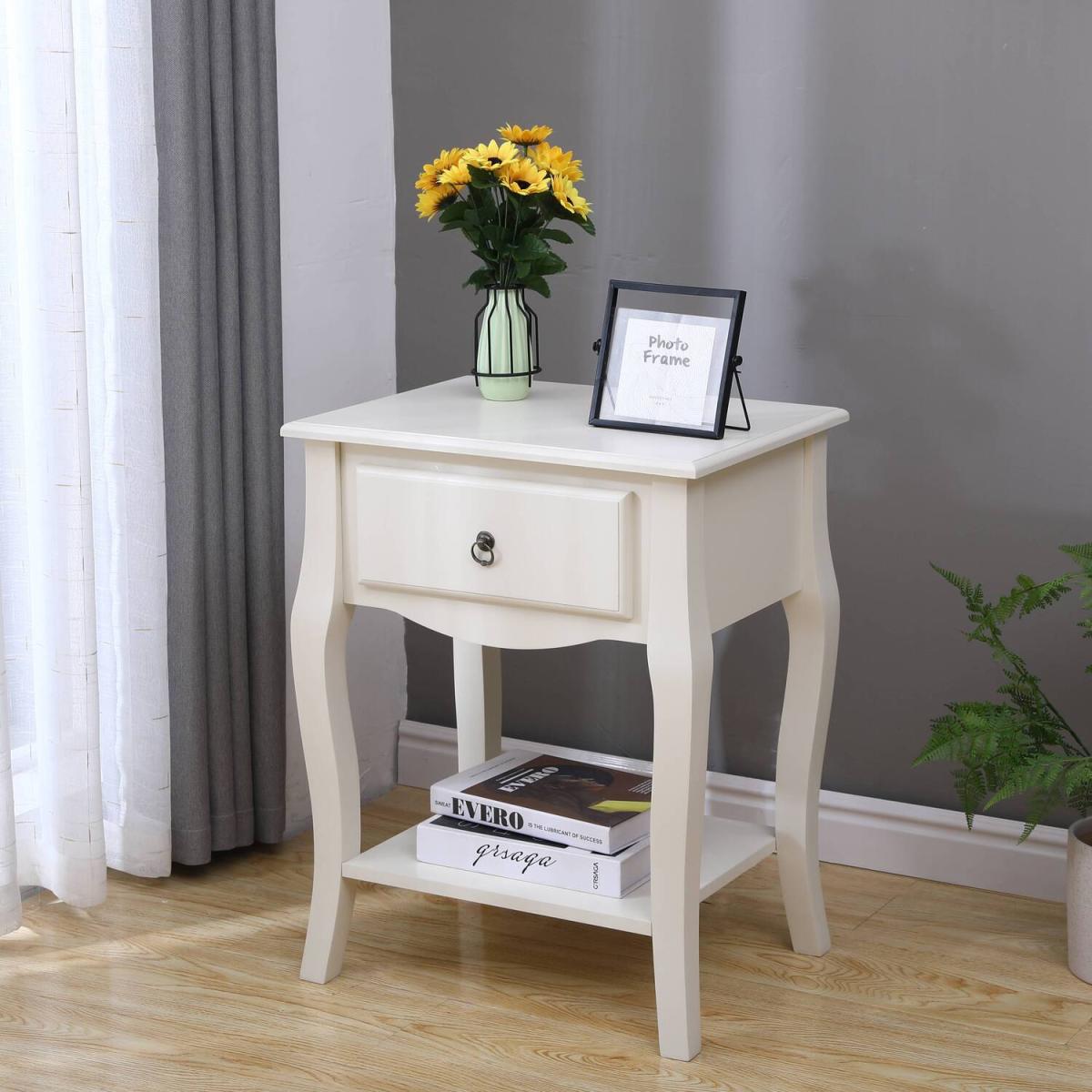 HMD Living Room Furniture Range,MDF Chic Style,TV Unit,Side Table,Sideboard - White / 11kg – image 2