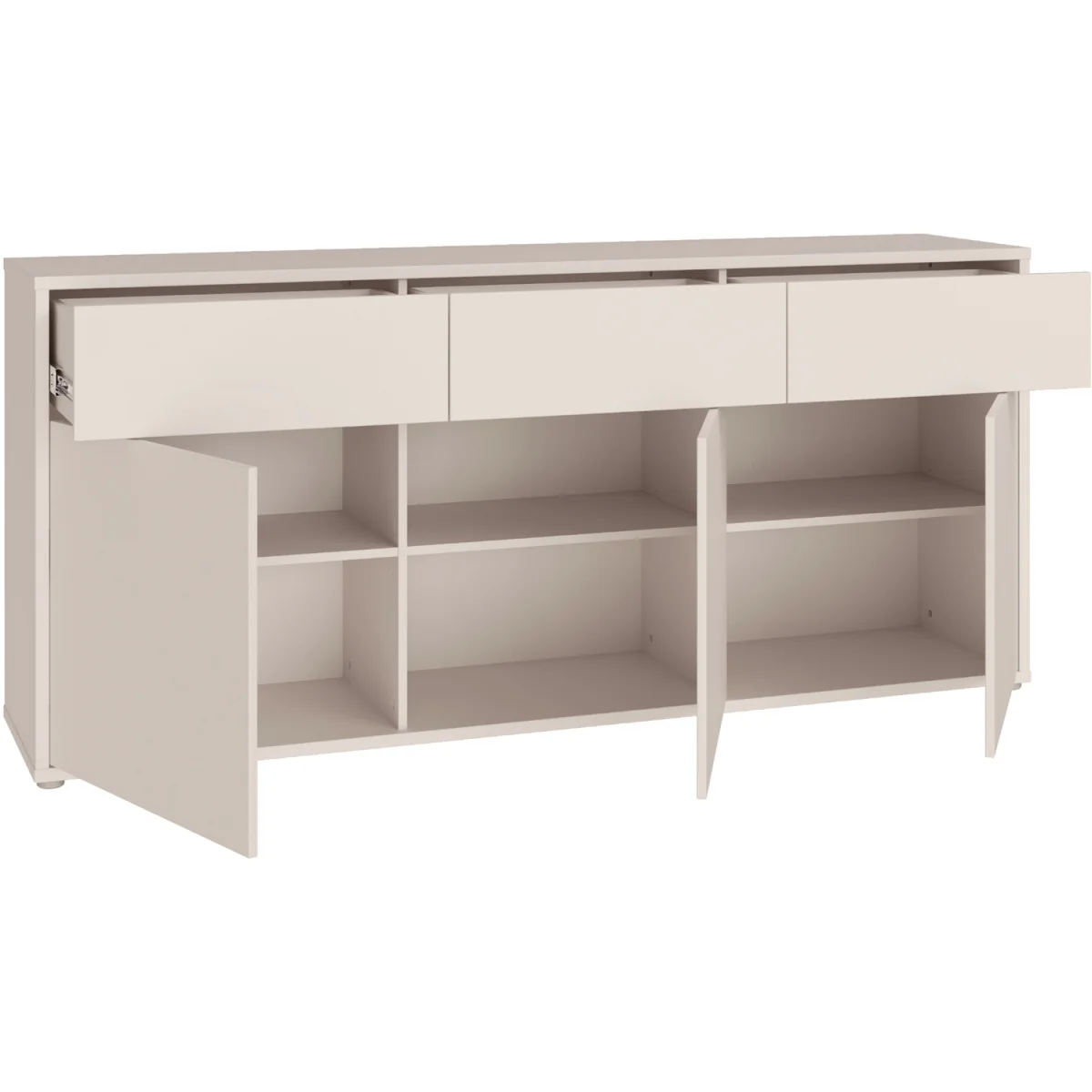 Alice Springs 3 Door 3 Drawer Sideboard with Push-Open Drawers in Sand - Sand – image 5