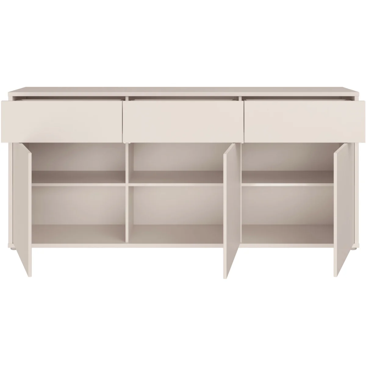 Alice Springs 3 Door 3 Drawer Sideboard with Push-Open Drawers in Sand - Sand – image 6