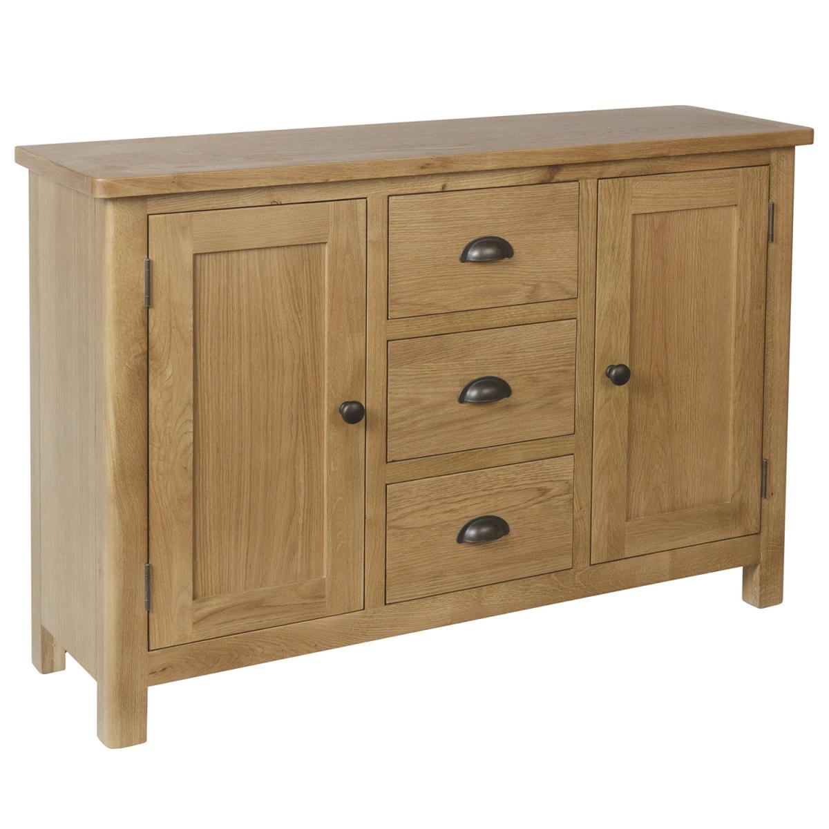 Cambridge 2 Door Large Sideboard - Rustic Oak – image 2