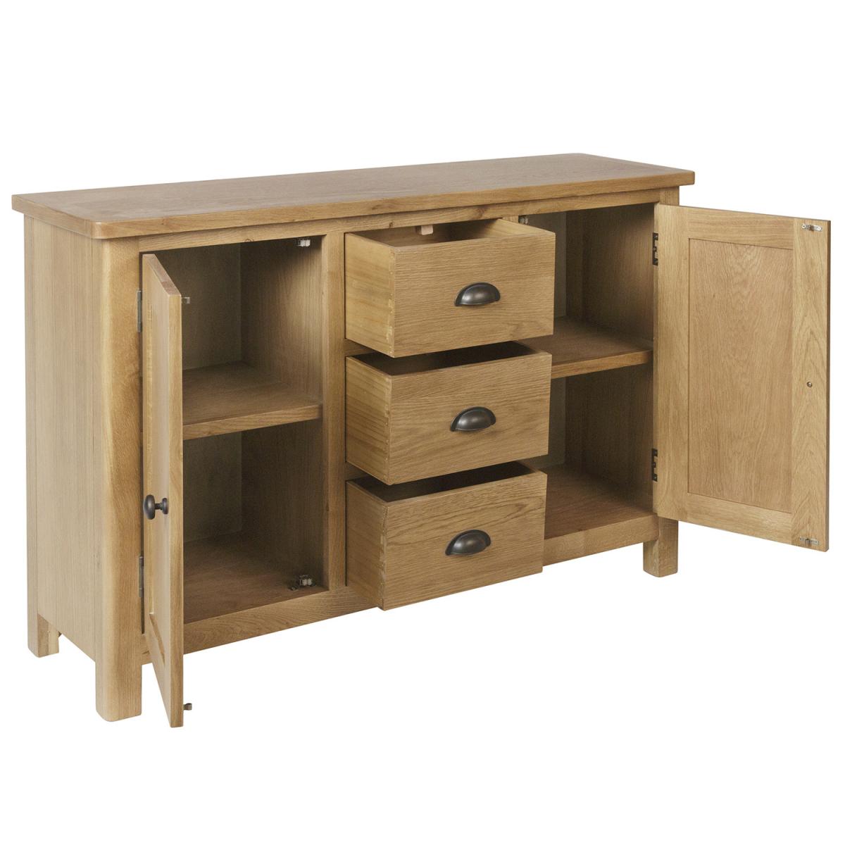 Cambridge 2 Door Large Sideboard - Rustic Oak – image 4