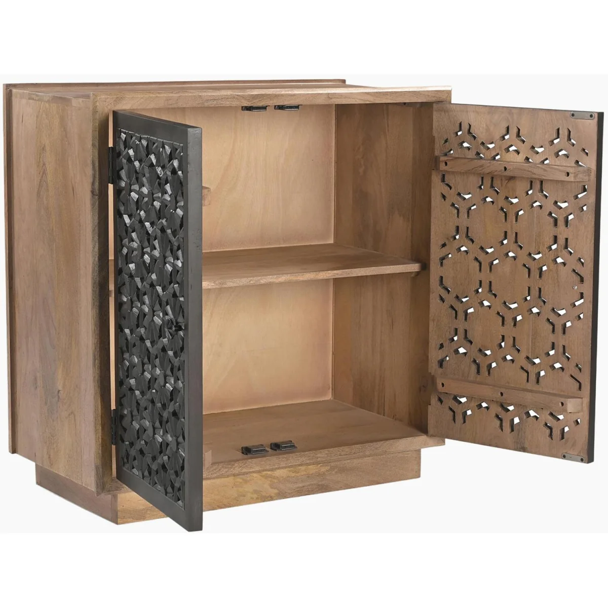 Rainier Square Walnut Wood Decorative Sideboard - Walnut – image 4