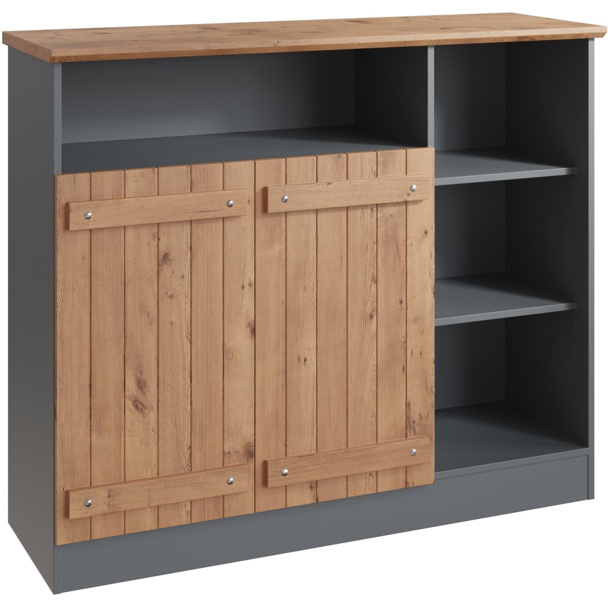 Cottage 2 Door Sideboard - Oak and Grey – image 2