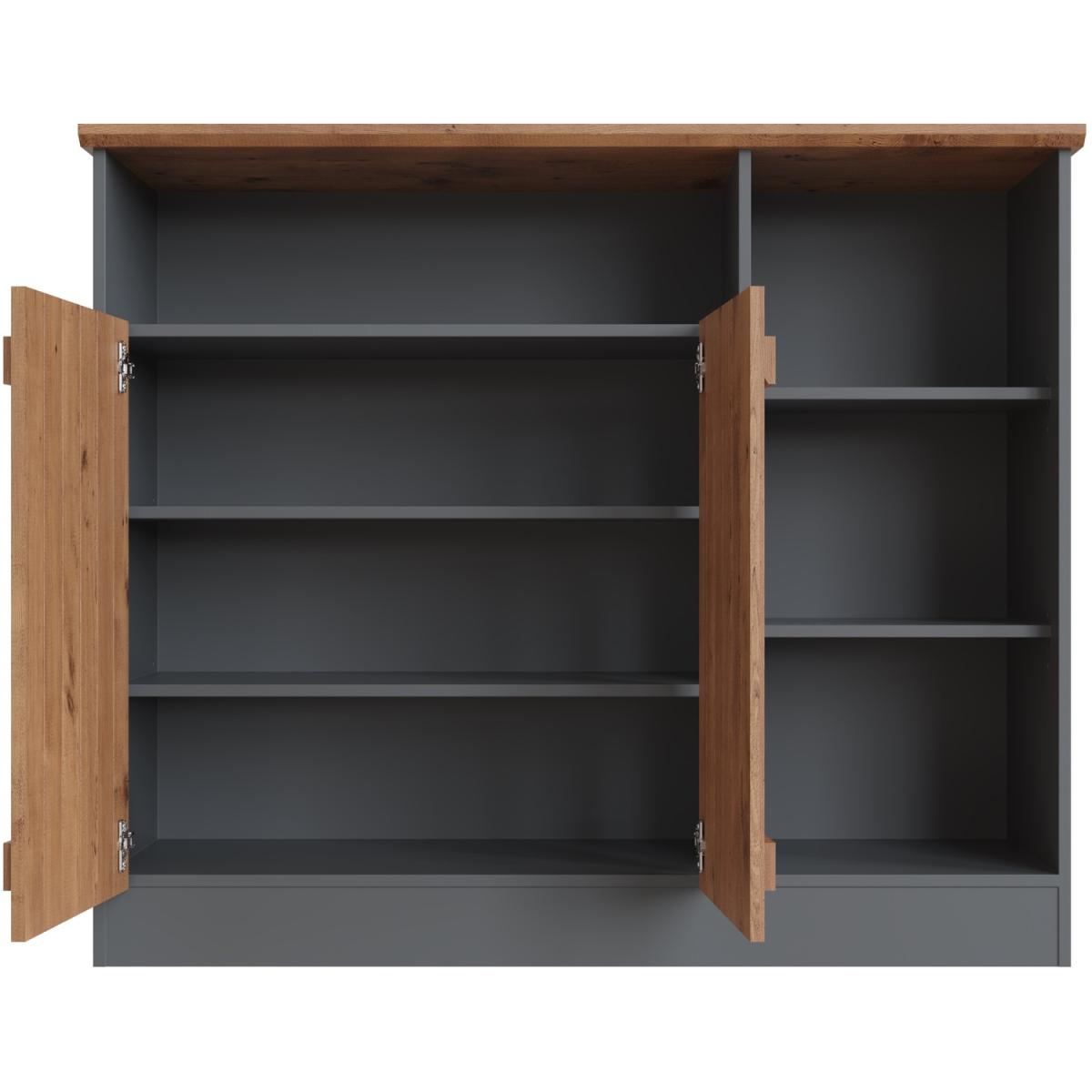 Cottage 2 Door Sideboard - Oak and Grey – image 3