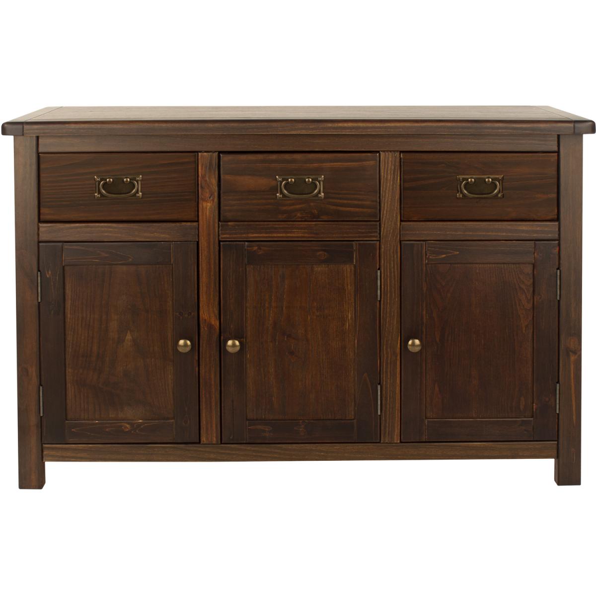 Boston 3 door 3 drawer sideboard  - Dark brown lacquer – image 2