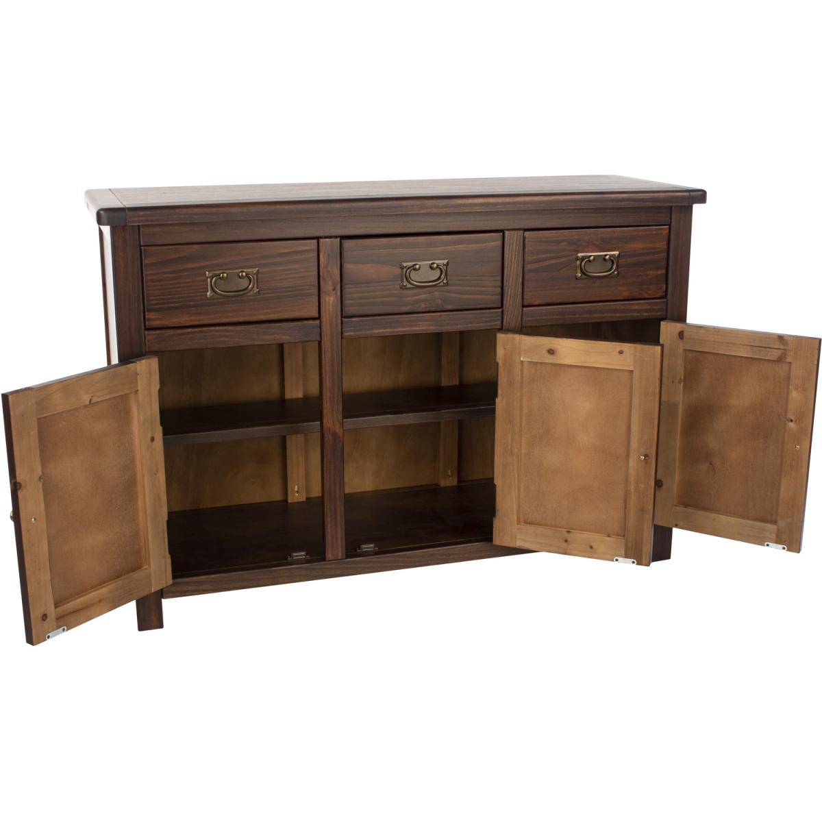 Boston 3 door 3 drawer sideboard  - Dark brown lacquer – image 3
