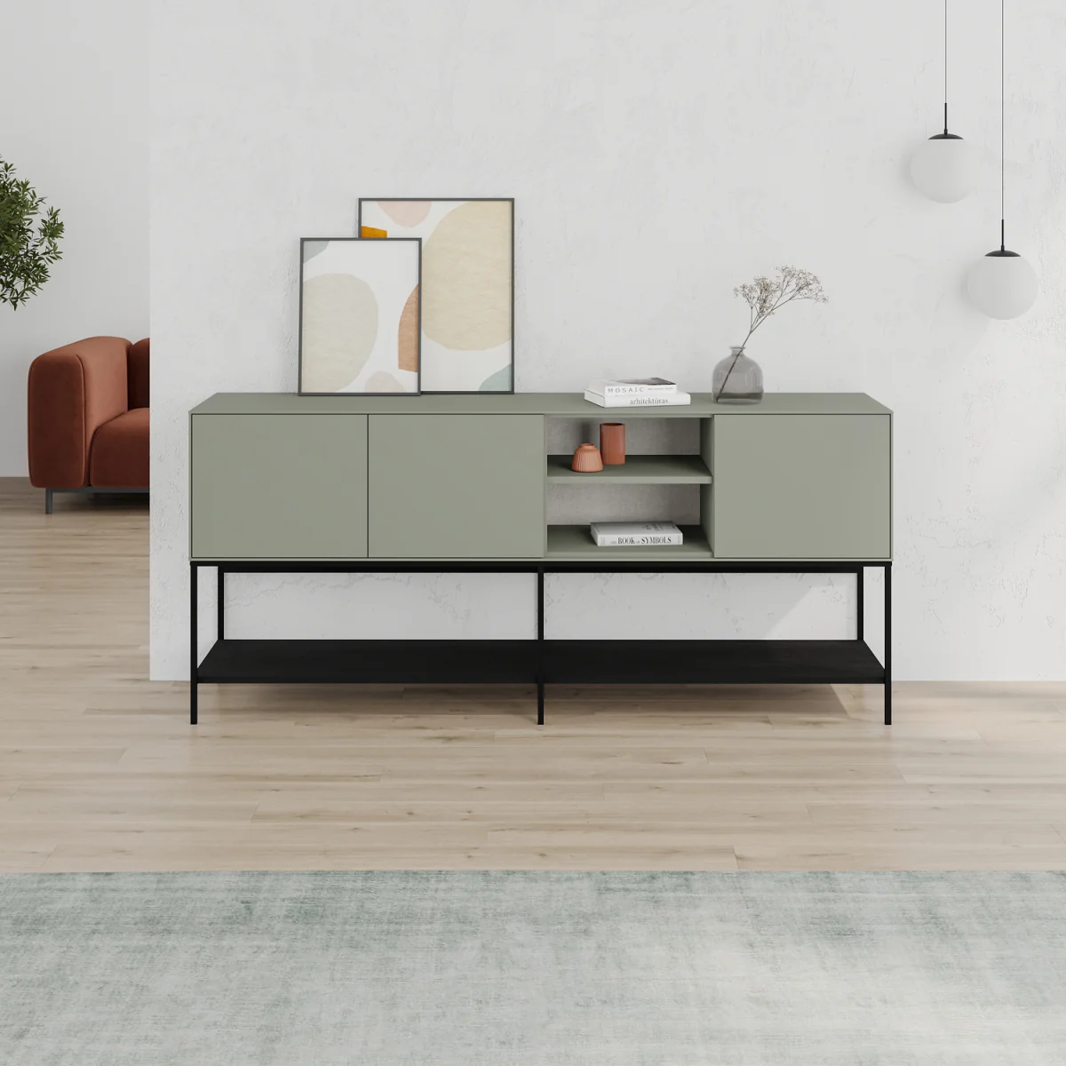 Amira Sideboard 180cm - Ash Green – image 4