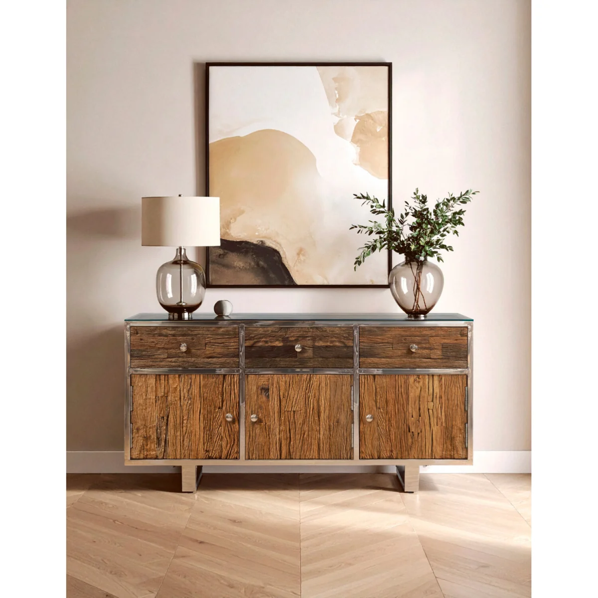 Kerala Natural Wood Sideboard - Brown – image 2