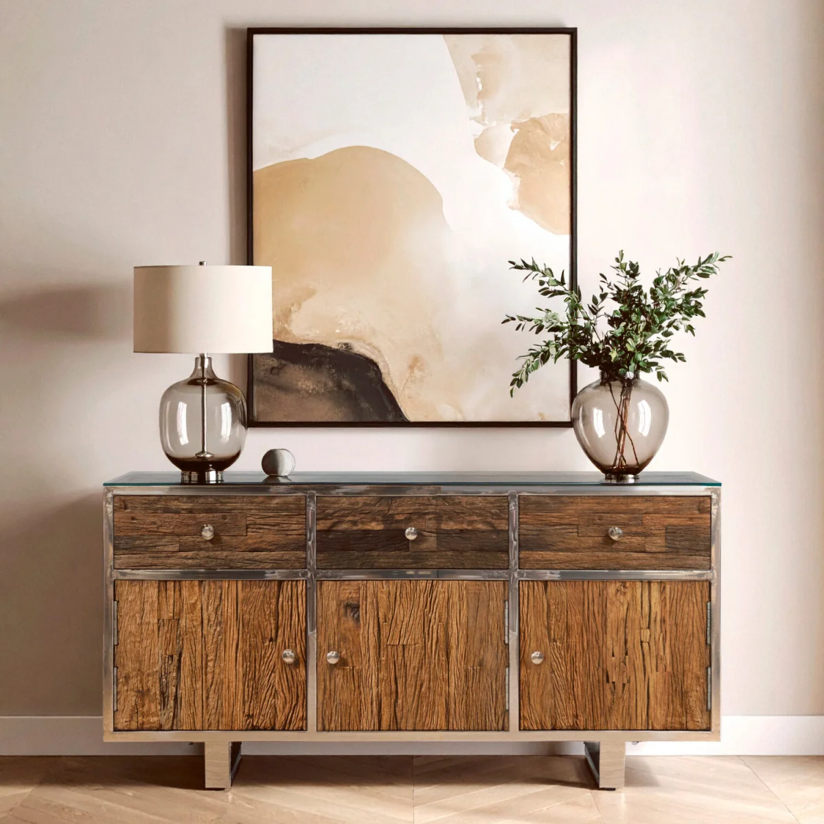 Kerala Natural Wood Sideboard - Brown – image 1