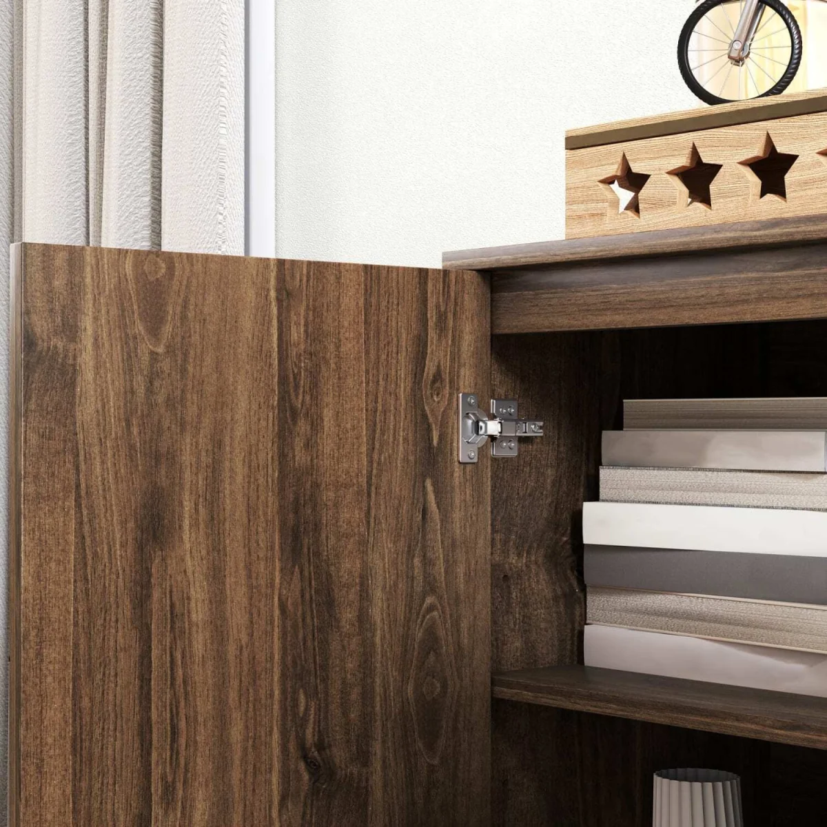 Fafi Napa Brown Sideboard with Gold-Line Detailing and Hairpin Legs – image 8