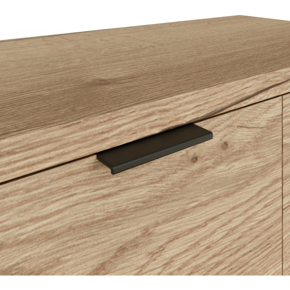 Fisso 2 Door Cracked Oak Compact Sideboard Fast Click Assembly - Cracked Oak – image 4